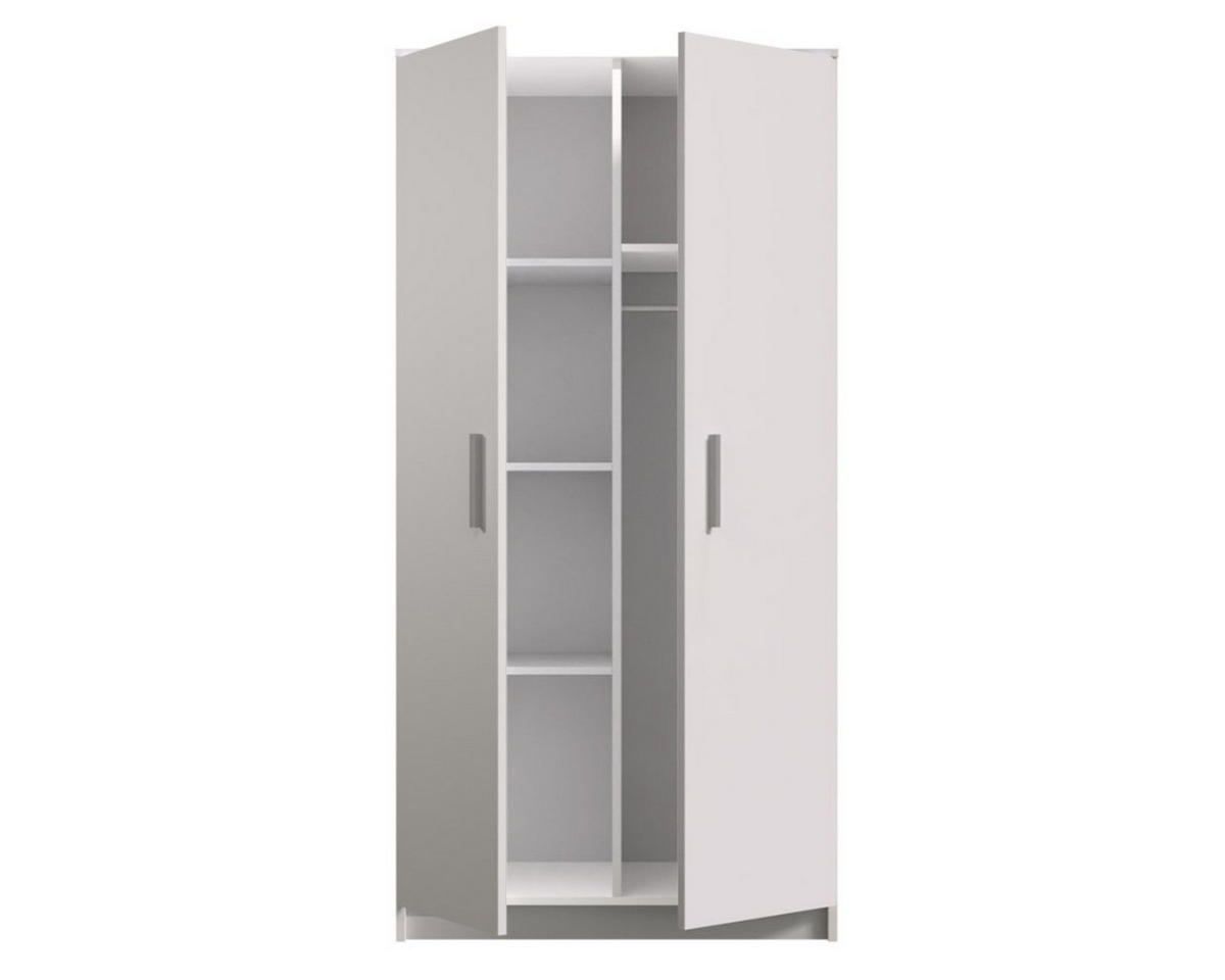 KINDERKLEIDERSCHRANK OLMO 06 80/50/192 Weiß - Weiß, Holzwerkstoff (80/192/50cm) - Deine Möbel 24