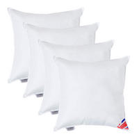 FÜLLKISSEN 4er-Set – 55/55 cm, Super-Mikrofaser - Weiß, Textil (55/55cm) - Homescapes