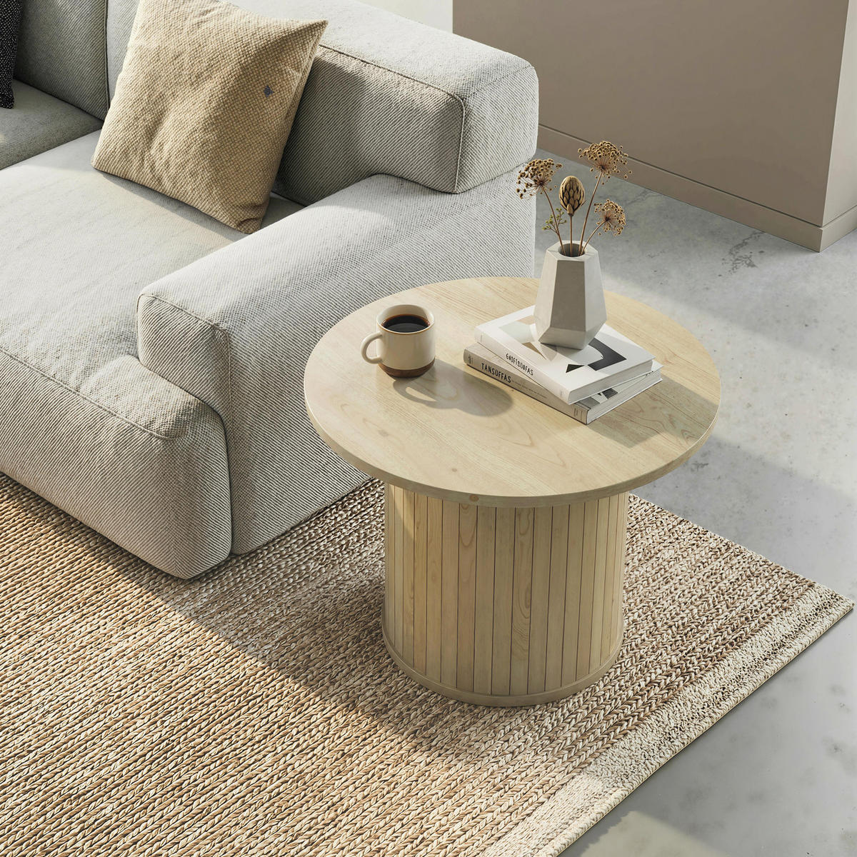 COUCHTISCH Beige 8 Stück - Beige, Naturmaterialien (60/60/40cm) - GiPP