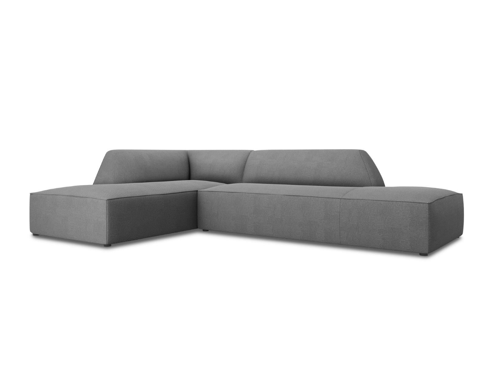 ECKSOFA links Ruby aus strukturiertem Stoff grau 4 Sitzplätze - Grau, Textil (180/273cm) - Micadoni