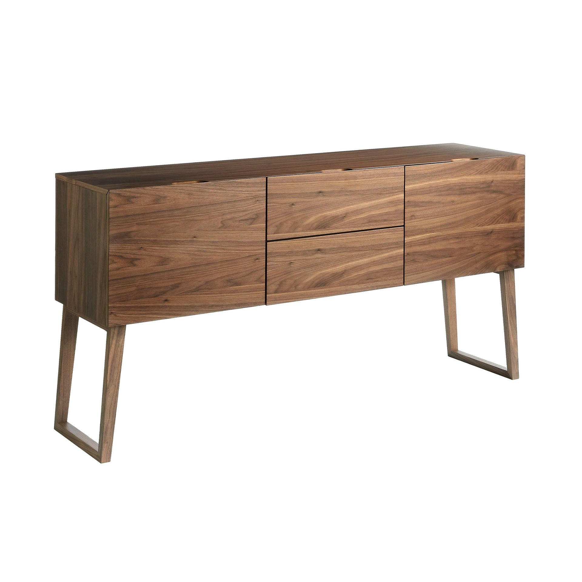 SIDEBOARD Anrichte Nussbaum 160/40/80 cm - Walnussfarben, Holz (160/80/40cm) - ANGEL CERDA