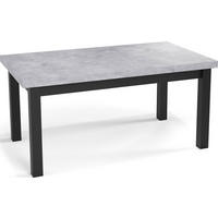 ESSTISCH Gemini rechteckig ausziehbar, Grauer Beton 170-250/90/78 cm - Hellgrau/Schwarz, Holz/Holzwerkstoff (90/250/78cm) - WFL GROUP