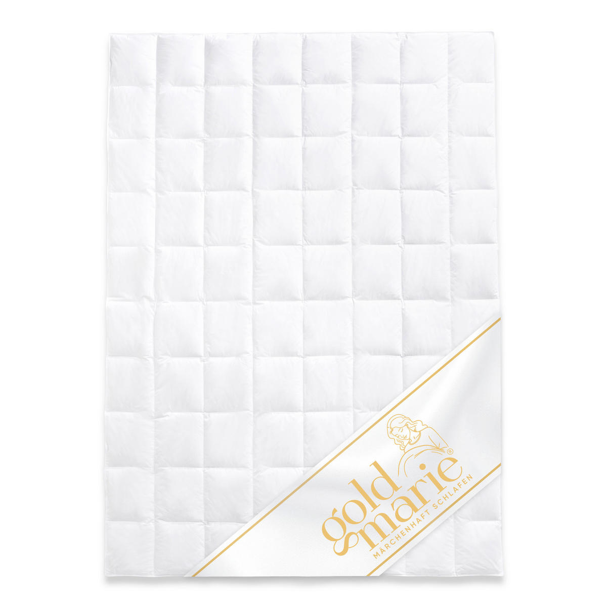 SOMMERBETTDECKE MARIE Entendaunen leicht - Weiß, Naturmaterialien/Textil (155/220cm) - Goldmarie 