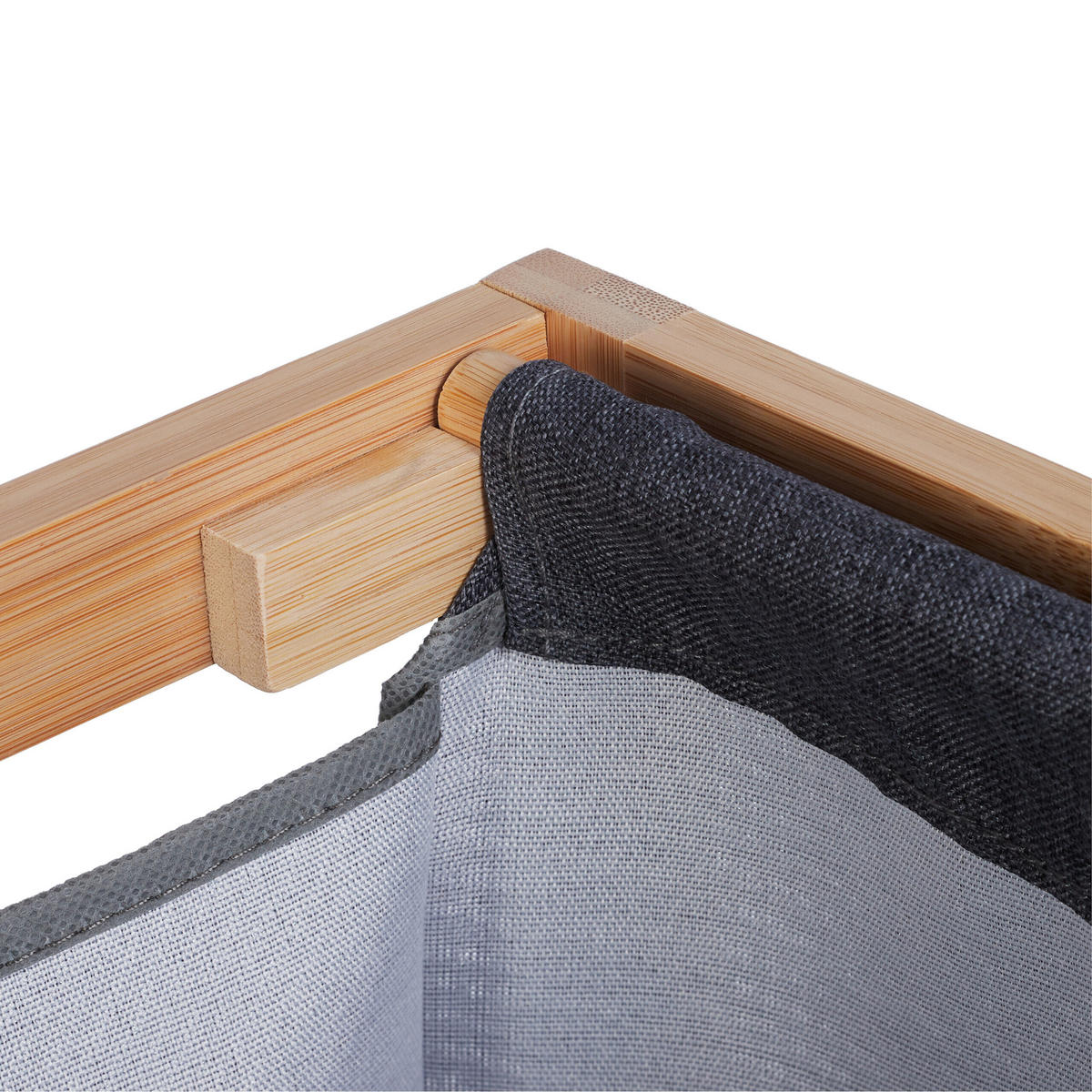 WÄSCHEKORBREGAL - Multicolor, Holz/Textil (30/50/29.5cm) - Relaxdays