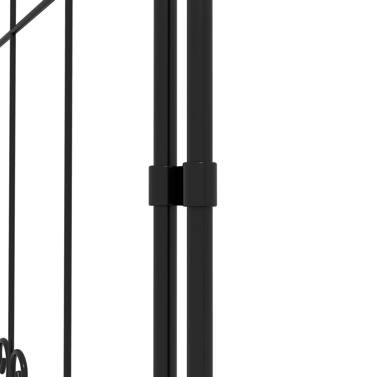 RANKGITTER DE-18321 2er-Set für Kletterpflanzen, 181 cm hoch Schwarz - Schwarz, Metall (1.3/181/50cm) - ComfortXL