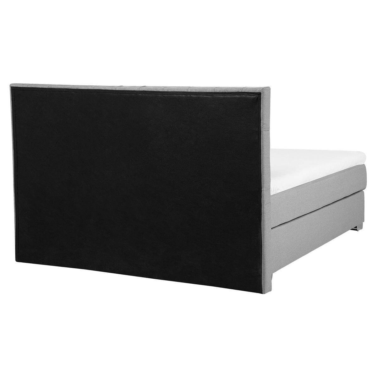 BOXSPRINGBETT 160/200cm Hellgrau Duchess - Hellgrau, Textil (160/200cm) - Beliani