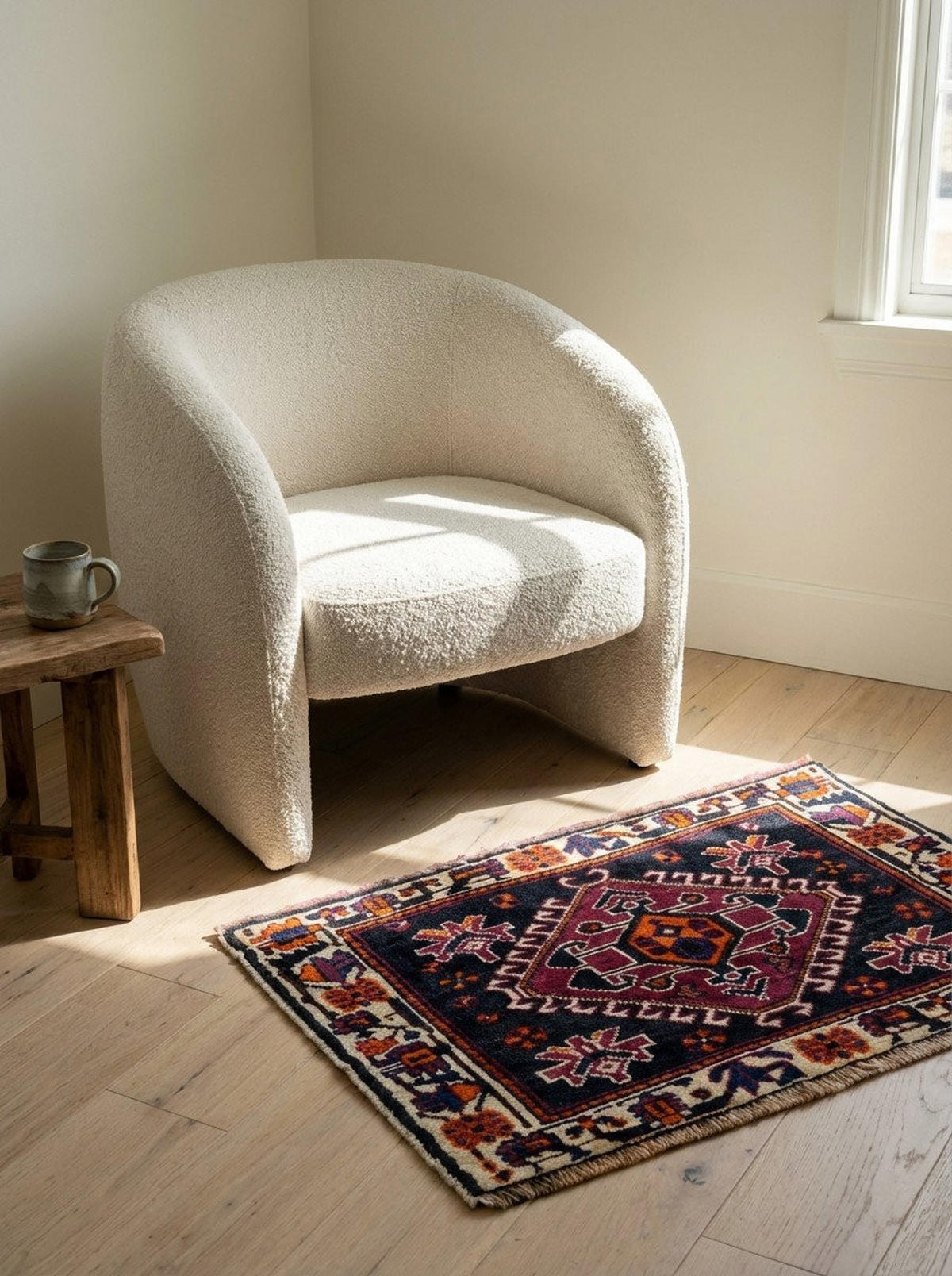 TEPPICH Gashgai Blau 52/70 cm Schurwolle - Blau, Textil (70/52cm) - Looma