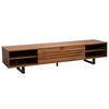 TV-SCHRANK, dunkles Holzeffekt - Braun, Holz (40/35/160cm) - Oviala