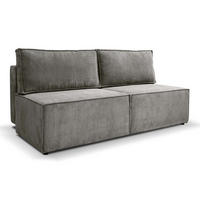 SCHLAFSOFA Mit Bettzeugfach COMPI Silber - Silberfarben, Holz/Textil (192/92/98cm) - Kaiser Möbel