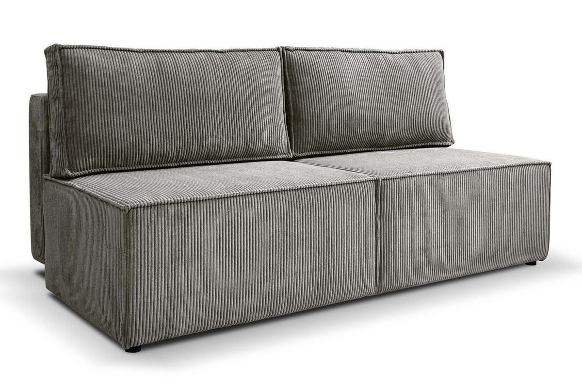 SCHLAFSOFA Mit Bettzeugfach COMPI Silber - Silberfarben, Holz/Textil (192/92/98cm) - Kaiser Möbel