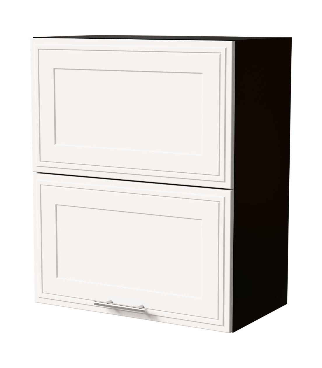 KLAPPHÄNGESCHRANK Salo W8B/60-AV Schwarz / Weiß Matt 60 / 32,5 / 72cm - Schwarz/Weiß, Holz/Holzwerkstoff (60/72/32.5cm) - Feldmann-Wohnen