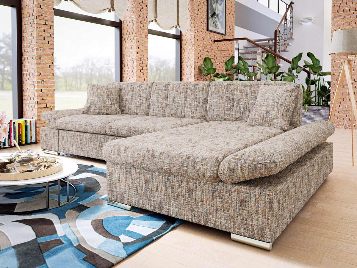ECKSOFA Malwi Premiumi, Seite: Rechts - Cappuccino, Holz/Textil (278/161cm) - MIRJAN24