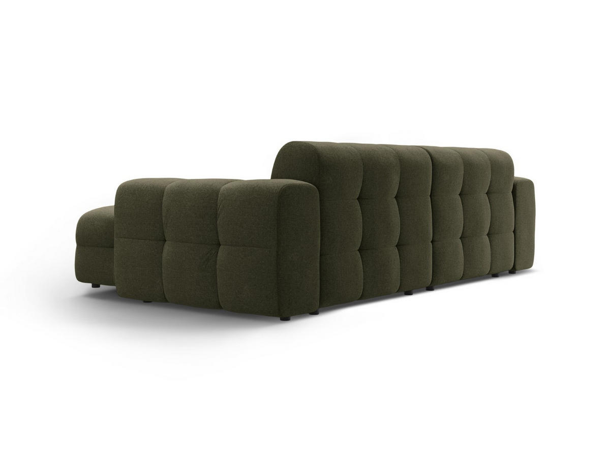 ECKSOFA rechts Kendal aus strukturiertem Stoff amazonasgrün 4 Sitzplätze - Waldgrün, Textil (173/256cm) - Micadoni