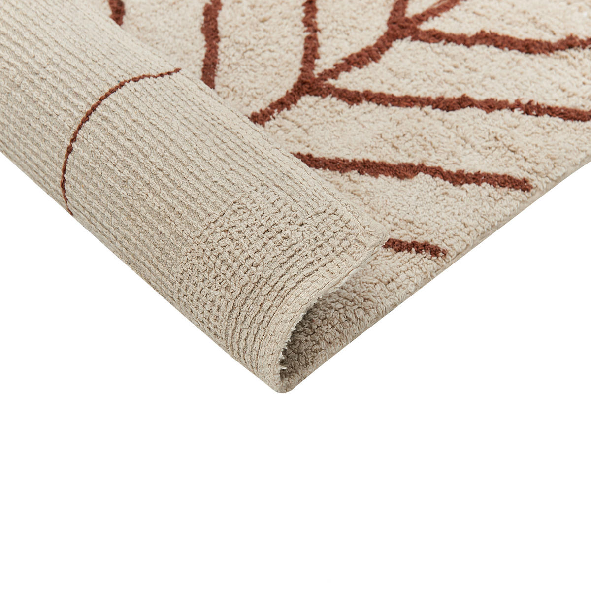 KURZFLOR-TEPPICH Akoren 200/200 cm - Beige, Textil (200/200cm) - Beliani