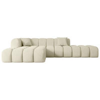 ECKSOFA Ottomane Links OLEA-L2 - 289x176x71 cm Beige - Creme/Schwarz, Holzwerkstoff/Kunststoff (190/309cm) - ALTDECOR