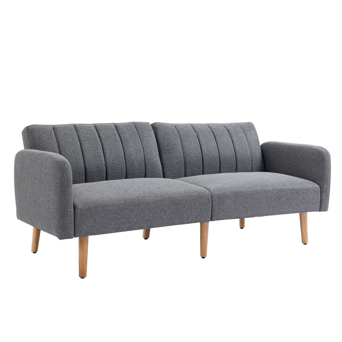 SCHLAFSOFA, Leinenartiges Polyester Grau - Grau, Kunststoff (75/73/173cm) - HOMCOM