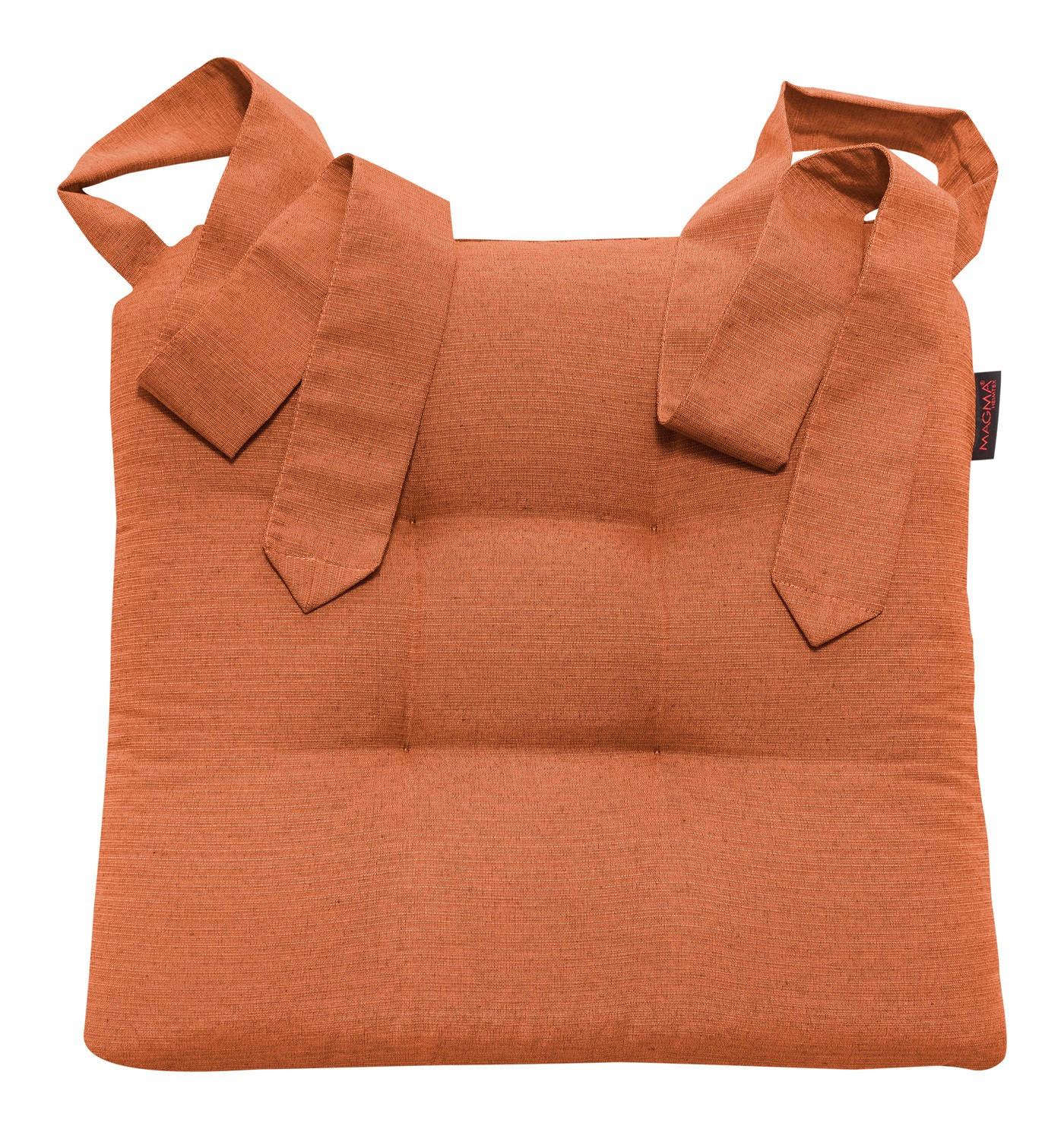 STUHLKISSEN Fino mit Schleifenband 2er Set orange - Orange, Textil (46/42/7cm) - Magma Heimtexx