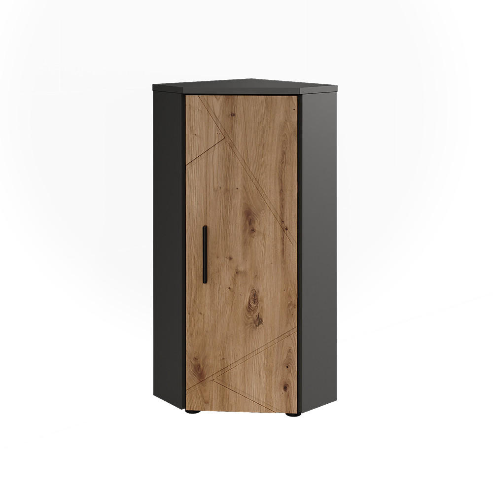Vicco Eckmidischrank Anthrazit, Eiche Artisan 33x81x33 cm
