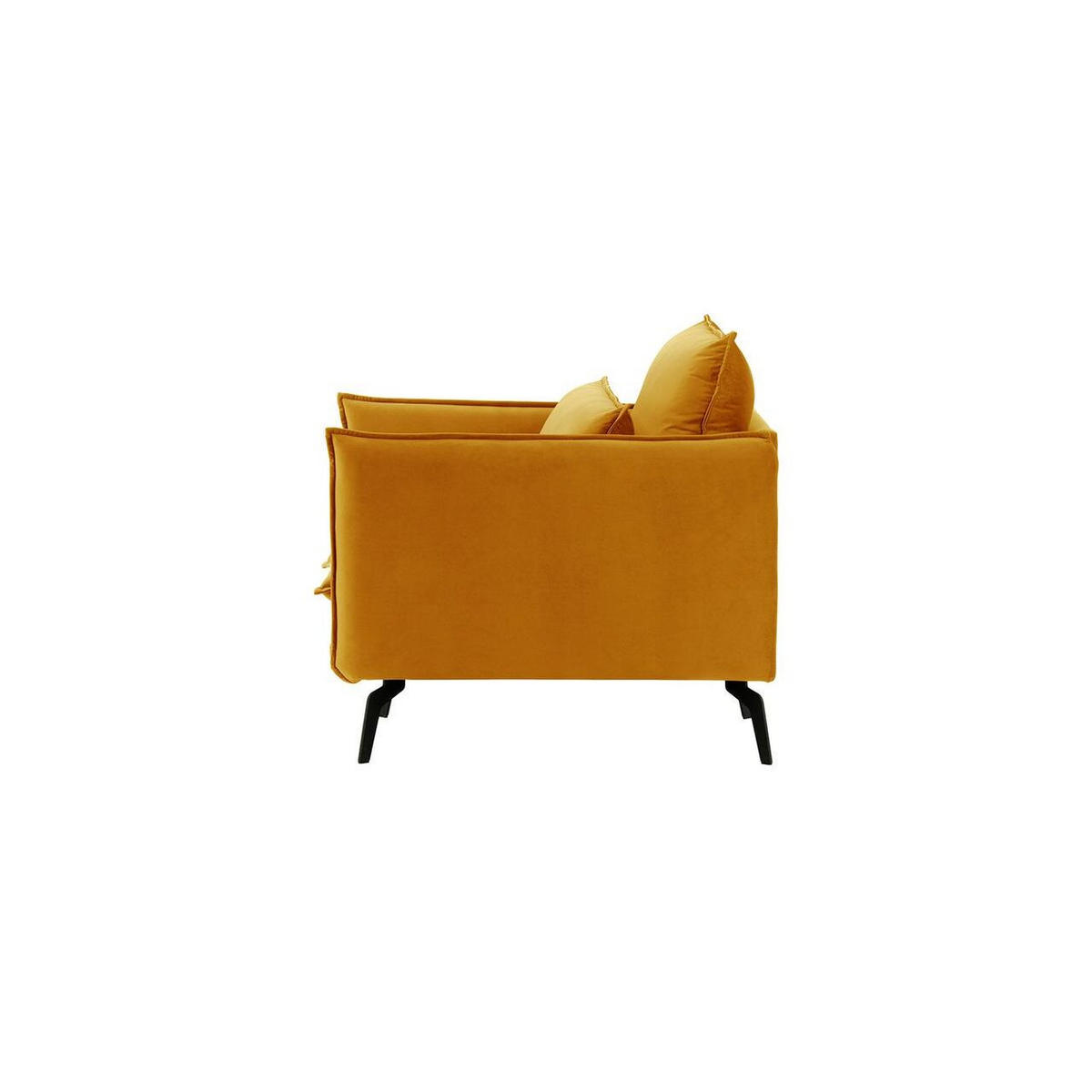 SESSEL Layla-Velluto 8 - Gelb, Holz/Textil (105/95/98cm)