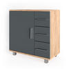 WASCHBECKENUNTERSCHRANK Ilias Goldkraft Eiche 60 x 60 cm - Eiche Wotan, Holzwerkstoff (60/60.8/33cm) - Vicco