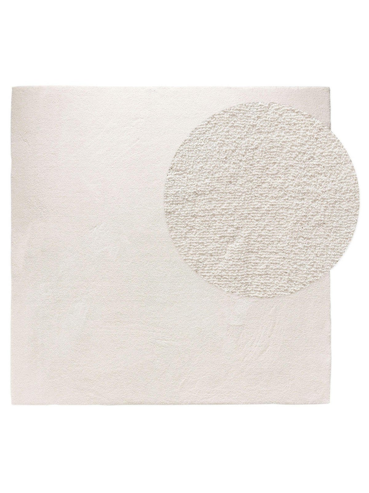 HOCHFLORTEPPICH Melvin waschbar 200/200 cm - Creme, Kunststoff (200/200cm) - benuta Nest