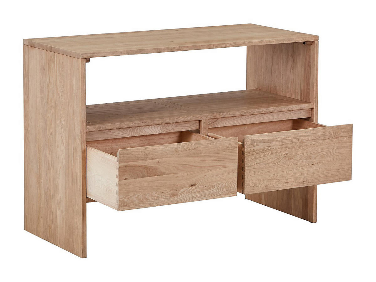 WASCHBECKENUNTERSCHRANK - 110cm x 50cm - Massivholz - naturfarben hell - CAVIZO - Naturfarben, Holz (110/78/50cm) - Vente-Unique