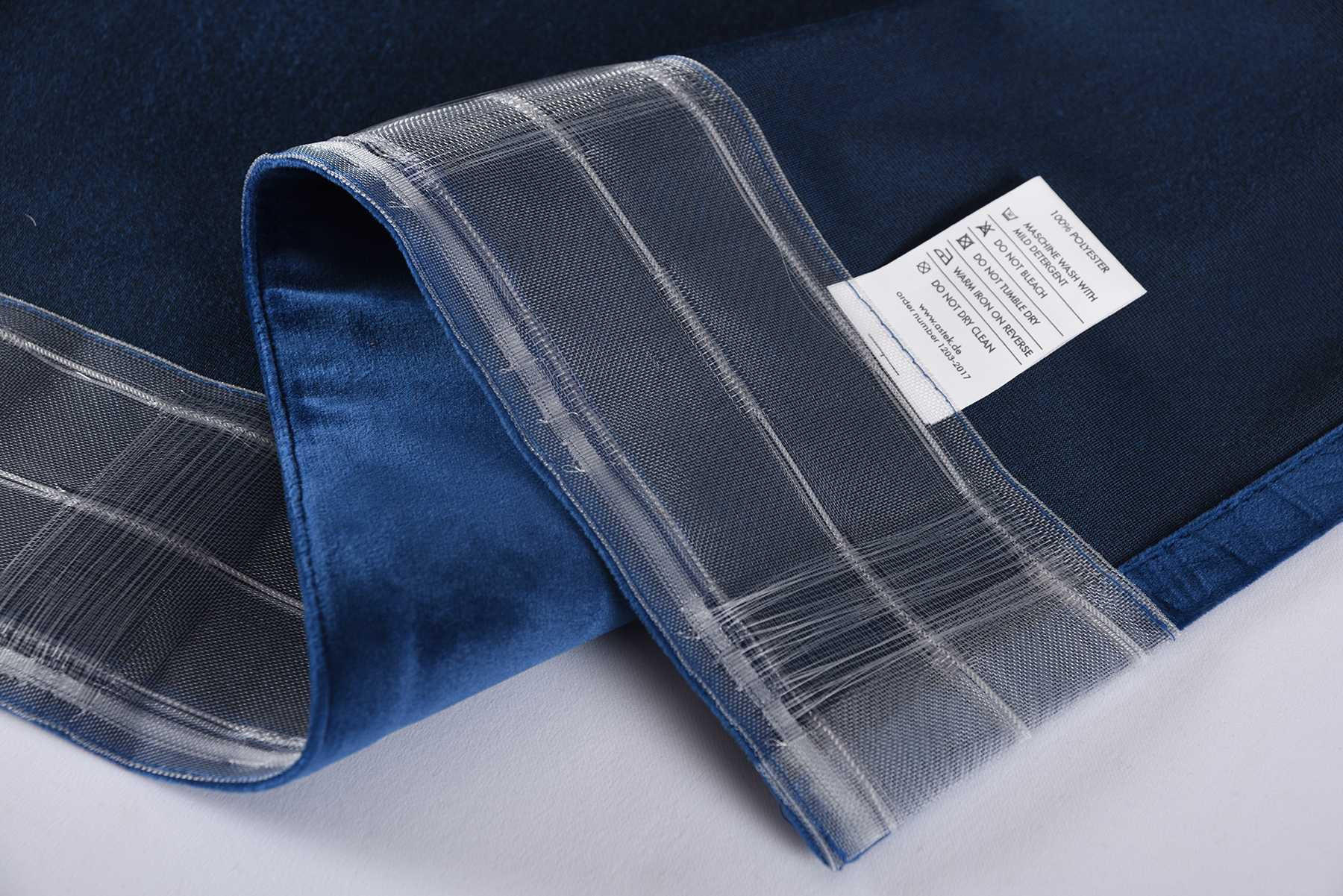 VORHANG MILANO HxB 280x135 cm Blau - Blau, Textil (135/280cm) - Gardinenbox