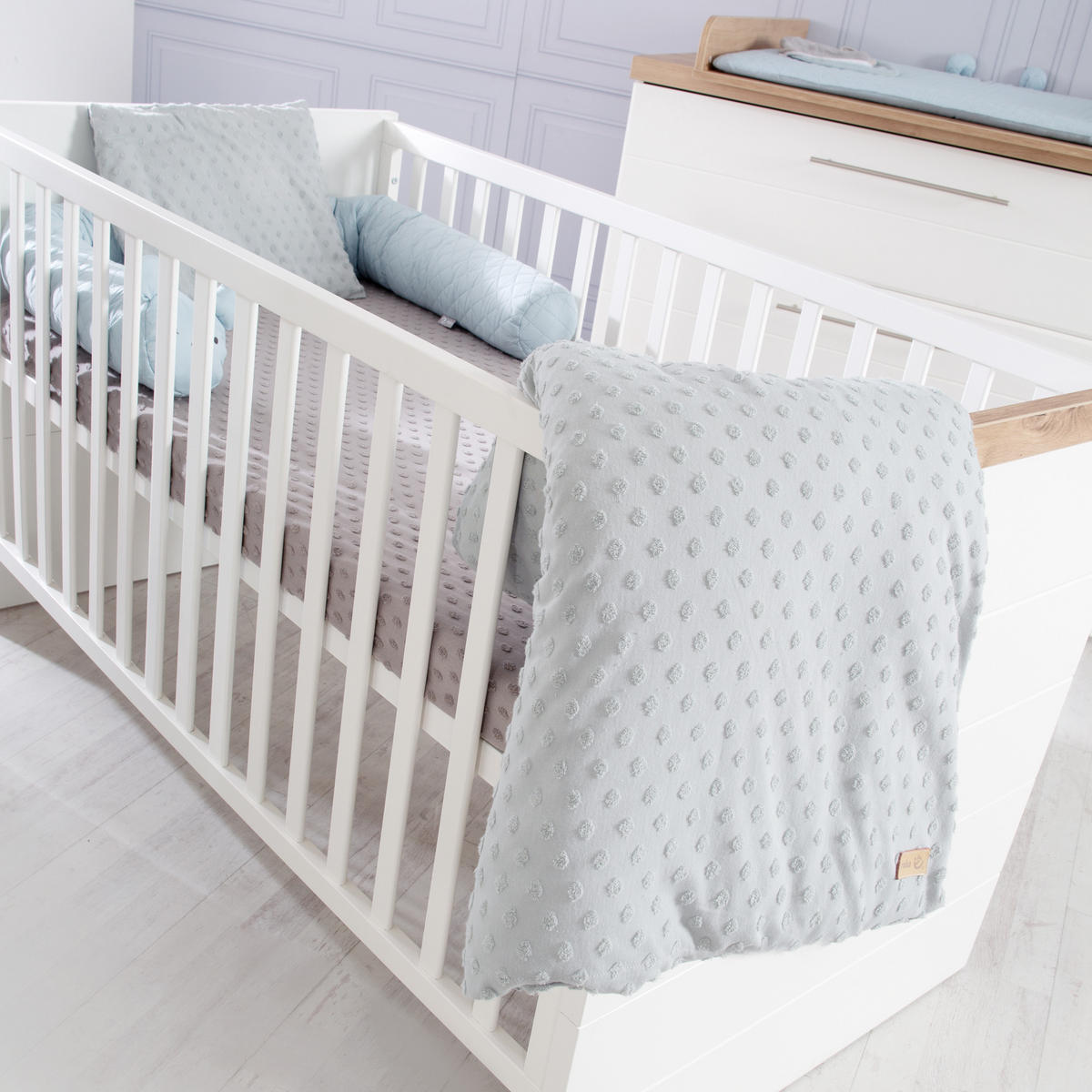 BABYZIMMER-SET Nele 3-teilig - Weiß, Holzwerkstoff (76/81/144cm) - Roba