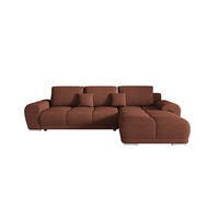 ECKSOFA BEGA L Rechts ARAGON 59 mit Schlaffunktion - Hellbraun, Textil (289/185cm) - Bedante