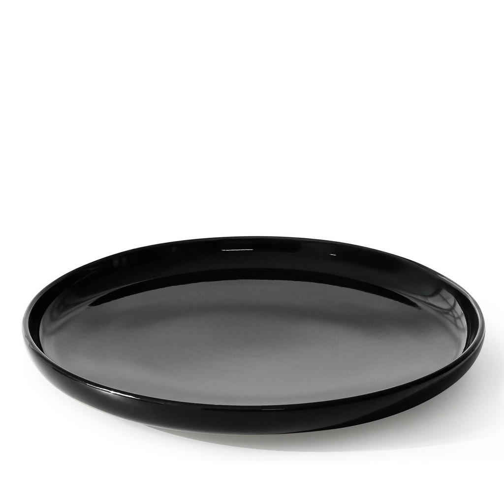 Thumbnail - Konsimo® Teller-Set, Schwarz Hochglanz, Keramik, Rund, 20x2x20 cm, Made in Europe, Essen & Trinken, Geschirr, Geschirr-S...