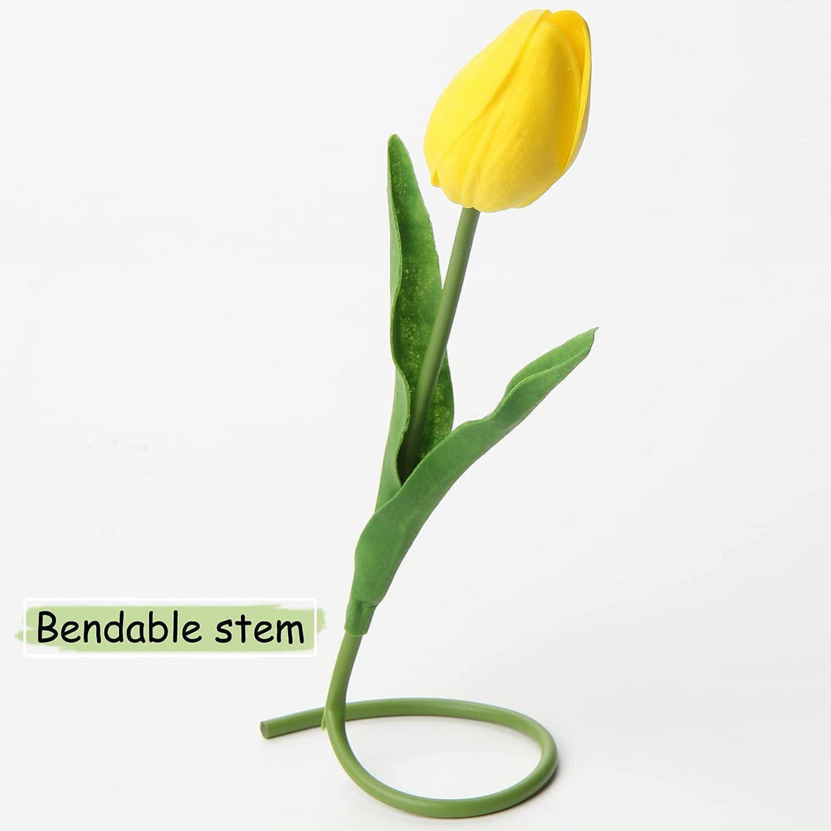 KUNSTBLUMEN Tulpen 10 Stück Set Gelb 34 cm - Gelb, Kunststoff (3.3cm)