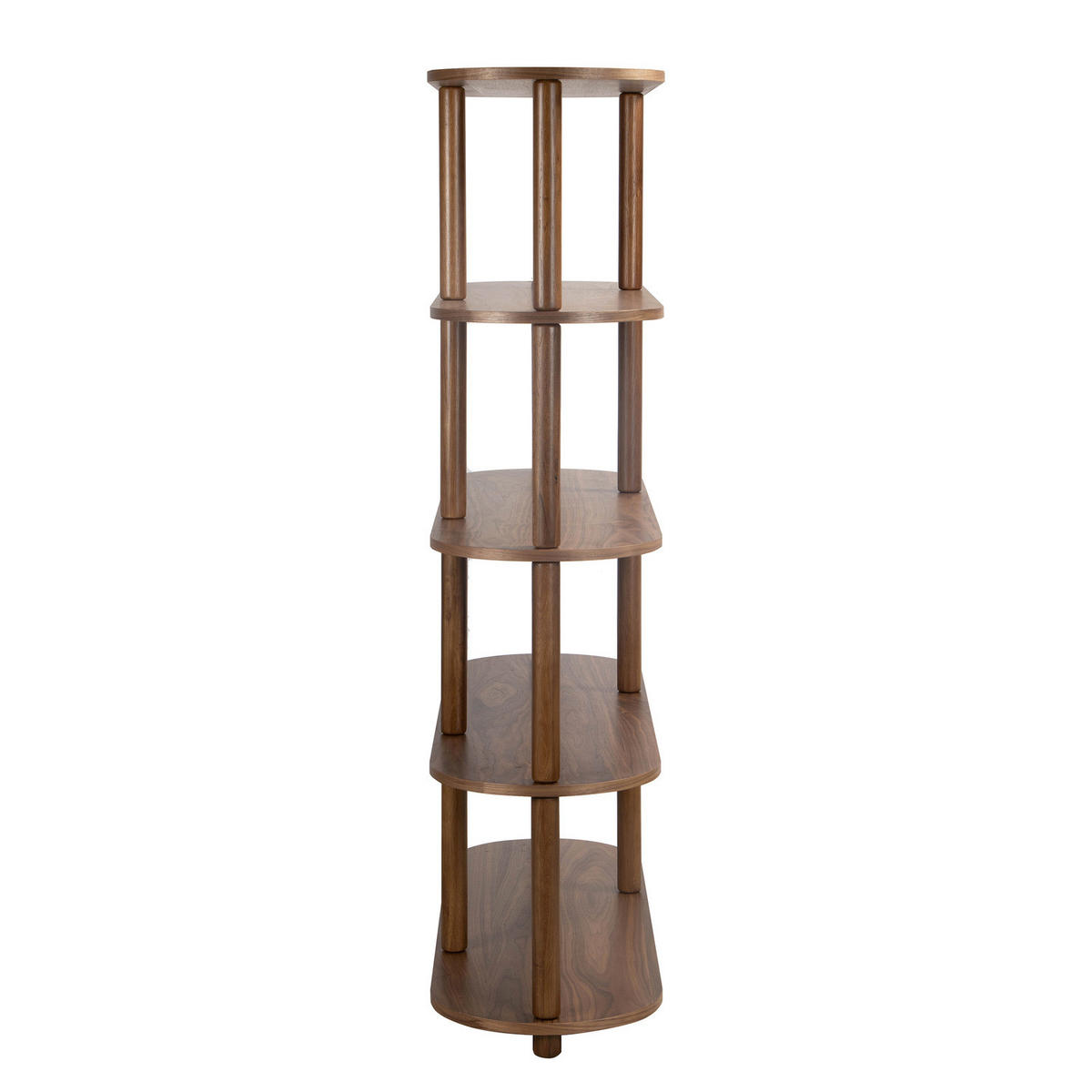 REGAL - Massivholz - Walnussfarben, Eichenholz/Holz (117/157/38cm) - home24