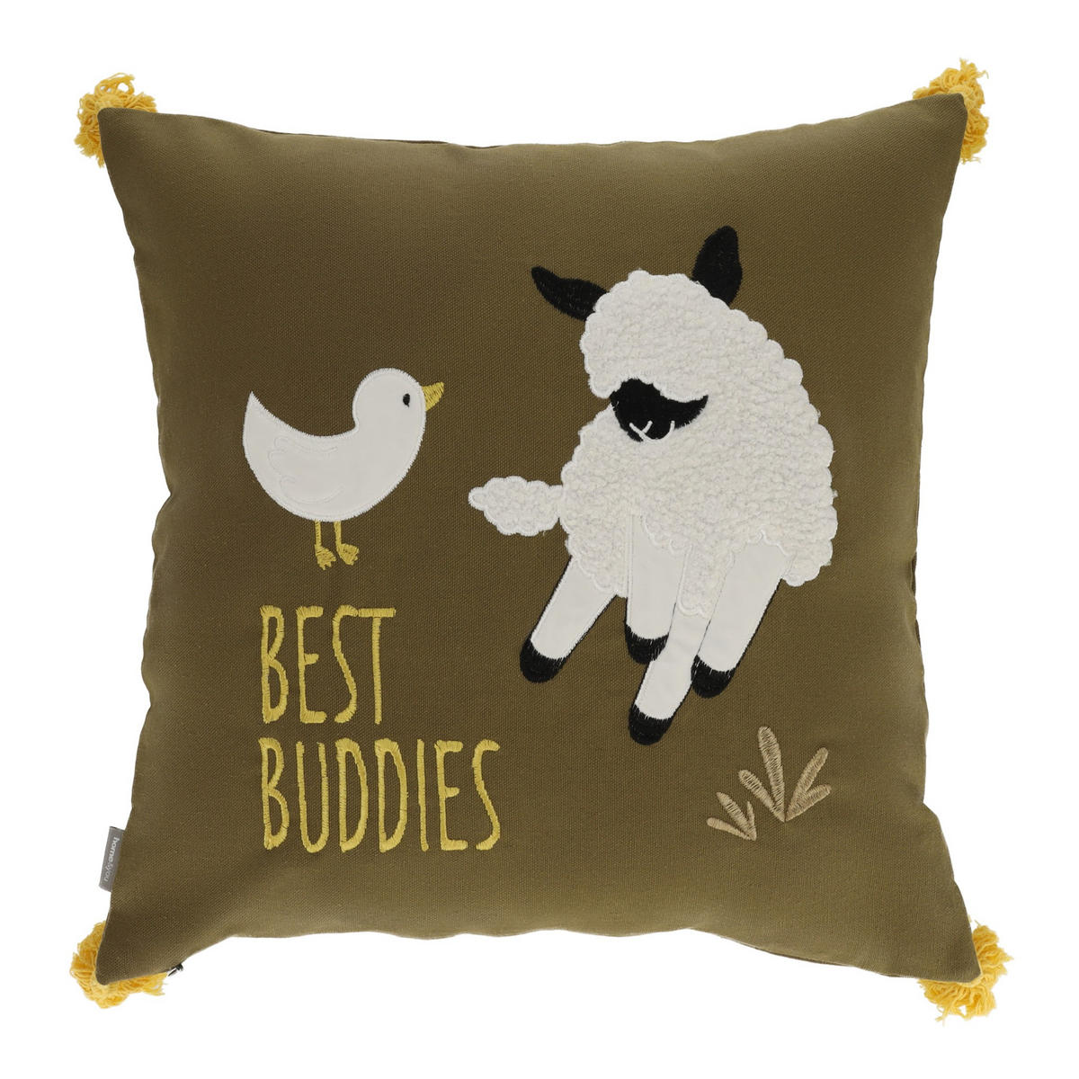 KISSENBEZUG Buddies - Dunkelgrün, Textil (45/45cm) - home&you