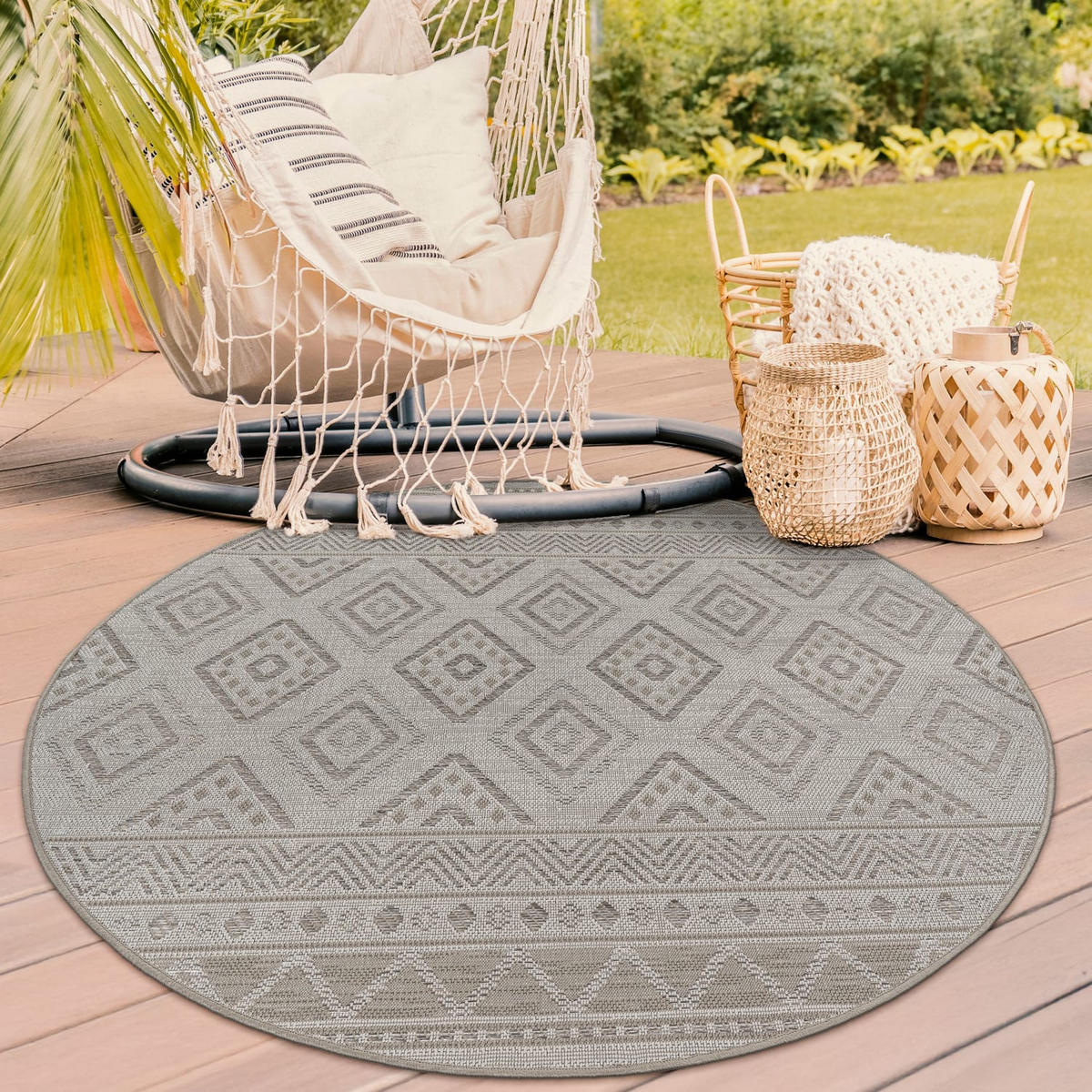 OUTDOORTEPPICH 200/200 cm Vermont 184 - Beige, Kunststoff (200/200cm) - Paco Home