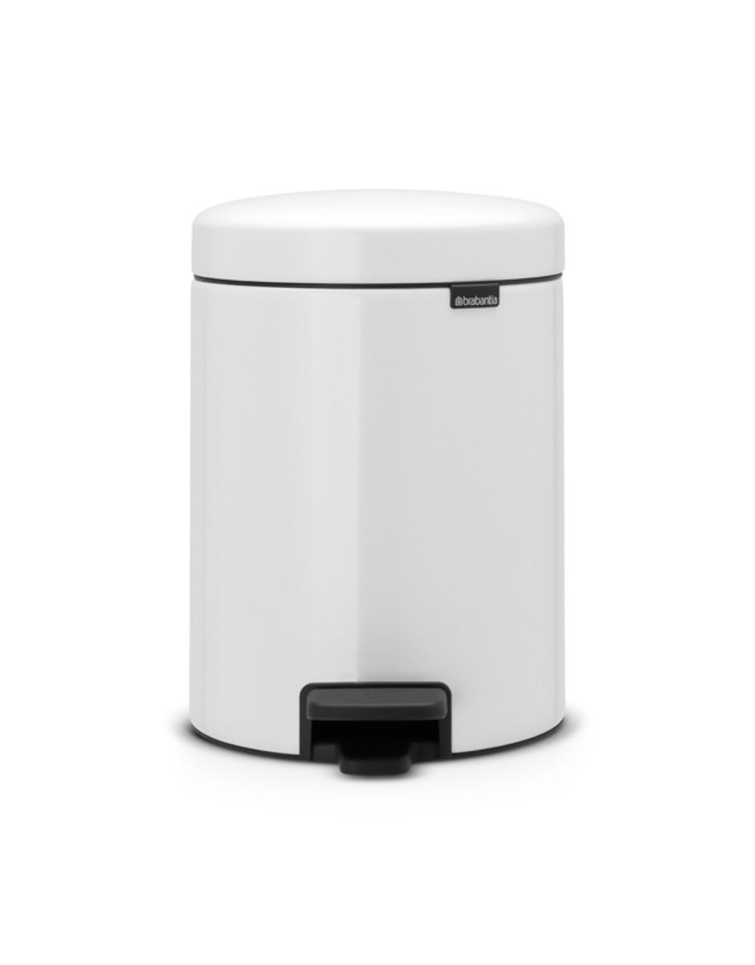MÜLLEIMER klassisch Mit Soft Verschluss 5 Liter 30,2 x 26,3 x 21,7 cm Metall Weiß - Weiß, Metall (26.3/30.2/21.7cm) - PROREGAL