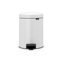 MÜLLEIMER klassisch Mit Soft Verschluss 5 Liter 30,2 x 26,3 x 21,7 cm Metall Weiß - Weiß, Metall (26.3/30.2/21.7cm) - PROREGAL