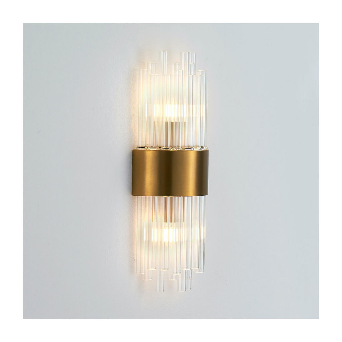 WANDLEUCHTE Almeria, Gold / Messing, 52cm - Goldfarben, Glas (20/52/10cm) - KOSILUM