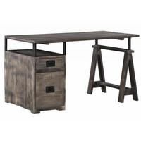 SCHREIBTISCH Mango 140x78x80 grau lackiert RAILWAY #229 - Grau, Holz (78/140/80cm) - Massivmoebel24