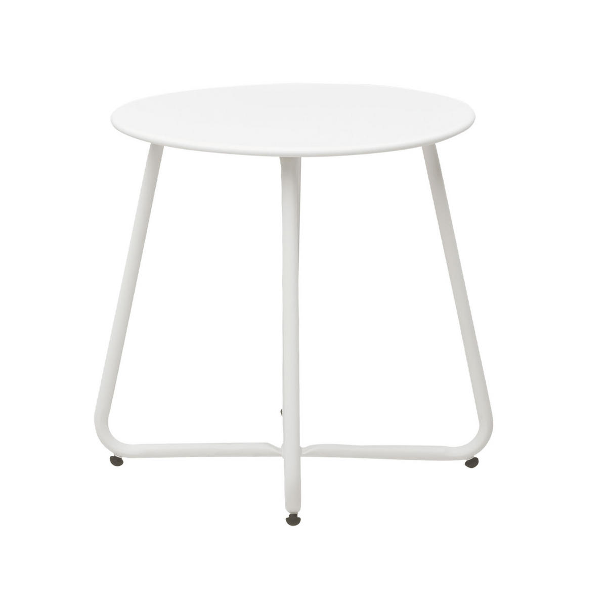 BEISTELLTISCH rund Metall Weiß - Weiß, Metall (45/44/45cm) - Homestyle4u