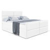 BOXSPRINGBETT AURA-Z KING - 120 x 200 - H3/H4 - Weiß Hochglanz - Weiß Hochglanz, Holzwerkstoff (120/200cm) - ALTDECOR