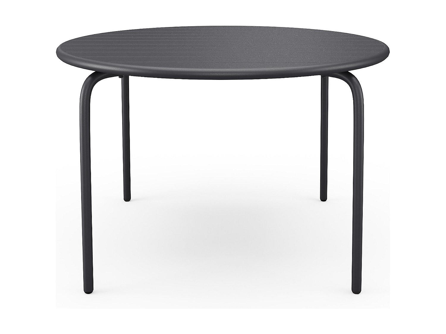 GARTENTISCH - 4 Personen - Metall - Anthrazitgrau - - Anthrazit, Metall (110/110/74cm) - Vente-Unique