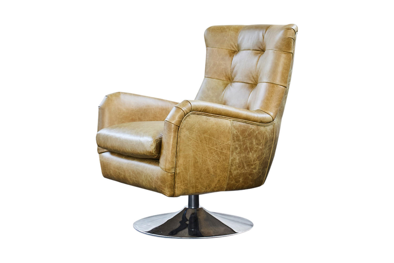 SESSEL RELEXA Grün Leder - Silberfarben/Grün, Leder/Metall (69/95/77cm) - KAWOLA