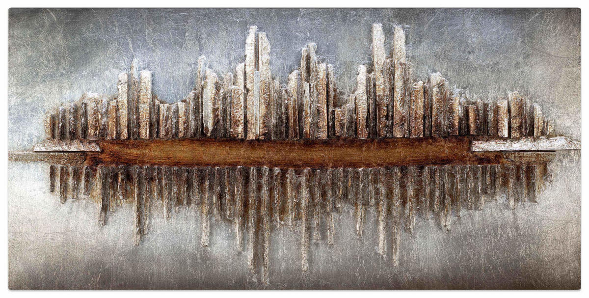HOLZBILD Schwarz 120/60 cm - Schwarz/Braun, Holz (6.81/60cm) - KUNSTLOFT