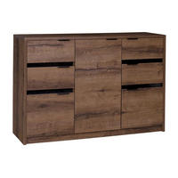 SIDEBOARD Martin 135 cm breite - Schwarz Hochglanz/Schwarz, Holzwerkstoff/Metall (135/90/40cm) - Ravio
