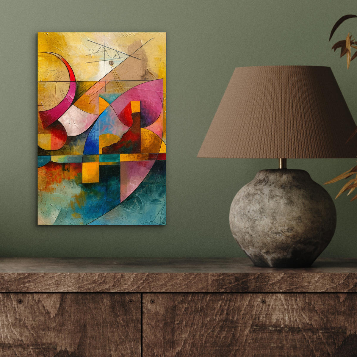 KOVOVÝ OBRAZ Umenie - abstraktné - moderné 20x30 cm - žltá, kov (20/30cm) - MuchoWow