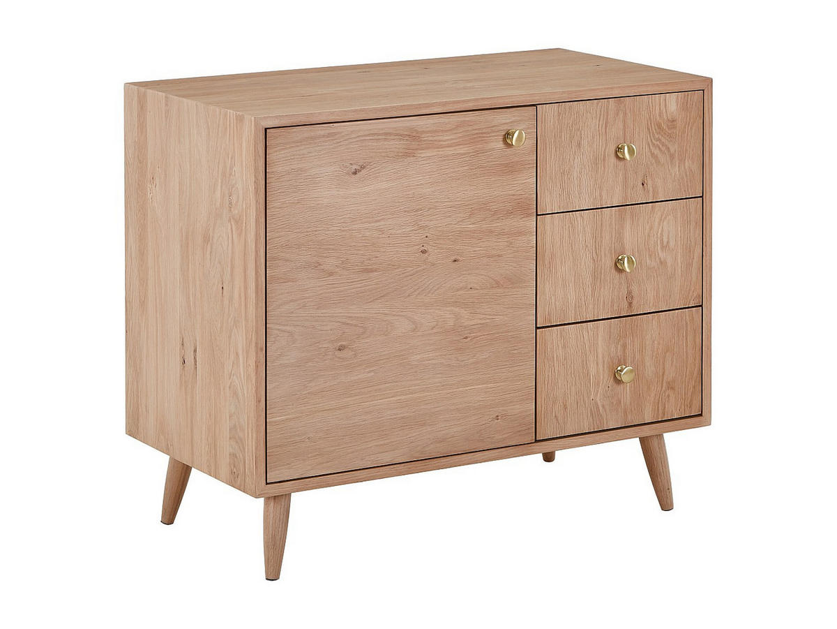 WASCHBECKENUNTERSCHRANK - 93cm x 50cm - Eiche - naturfarben hell - ZARENO - Naturfarben, Holz (93/80.5/50cm) - Vente-Unique