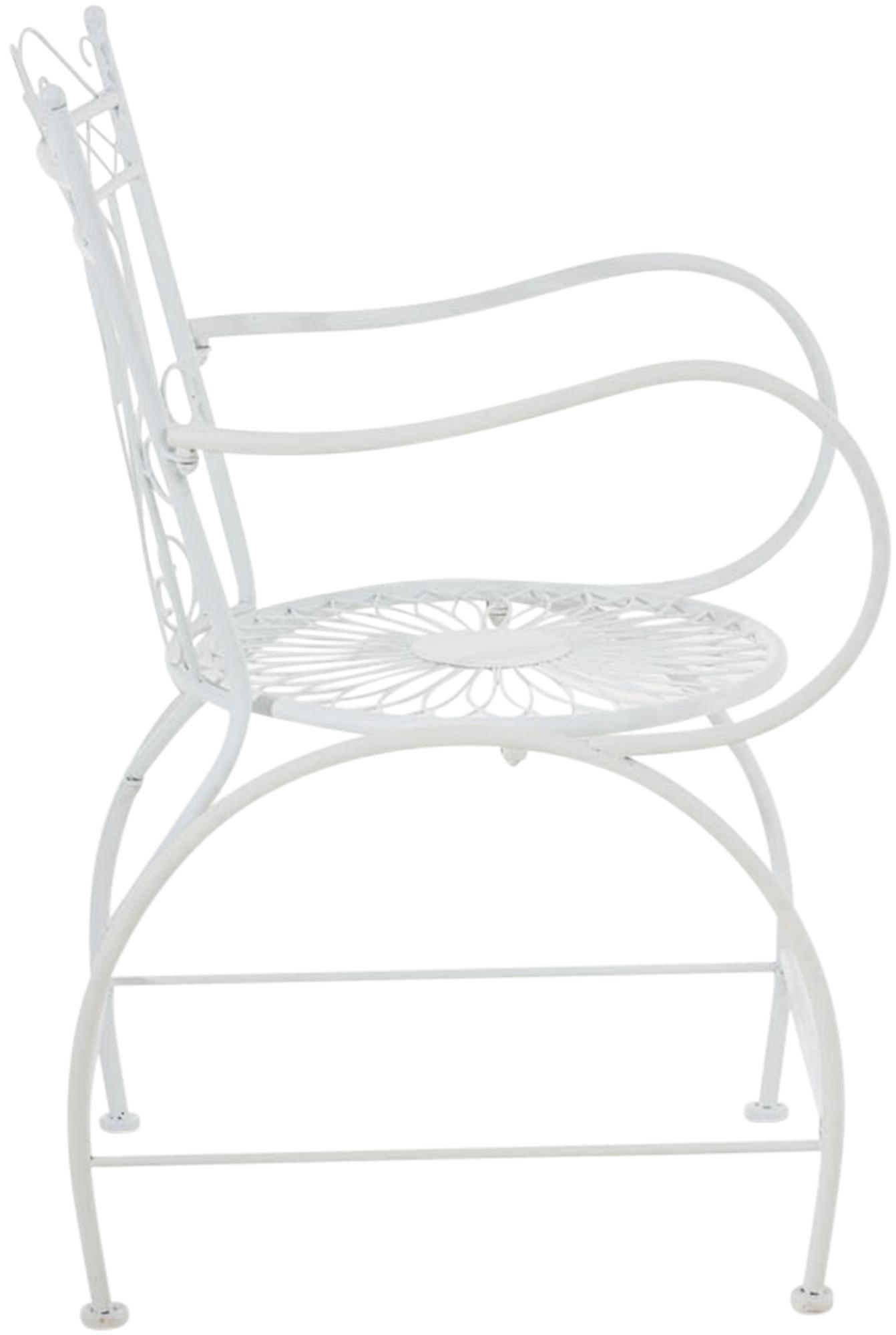 GARTENSTUHL Metall Weiß - Weiß, Metall (48/88/60cm) - CLP