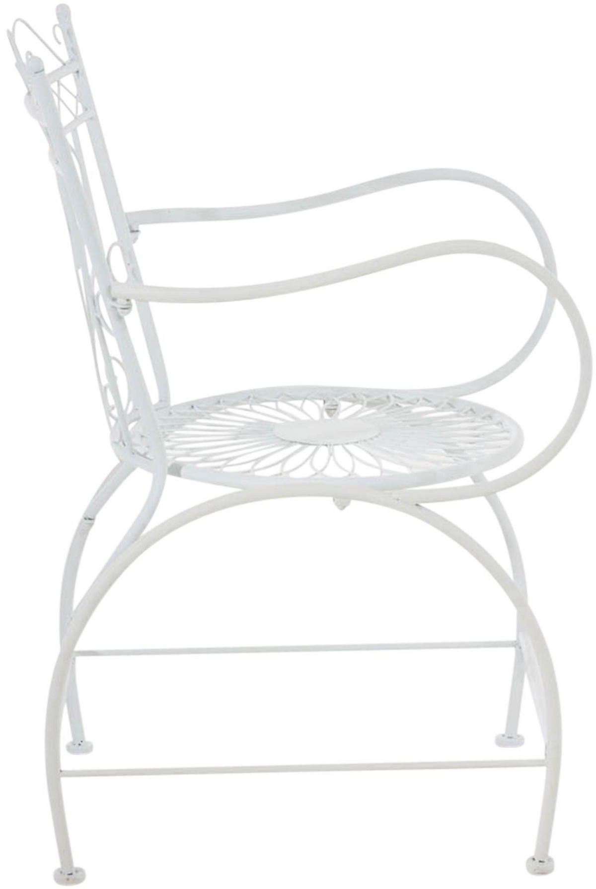 GARTENSTUHL Metall Weiß - Weiß, Metall (48/88/60cm) - CLP