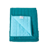 TAGESDECKE gesteppt mit Wende-Design, 150/200 cm - Petrol, Textil (150/200cm) - Homescapes