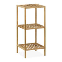 BADREGAL - Hellbraun, Holz (35.5/80/35.5cm) - Relaxdays
